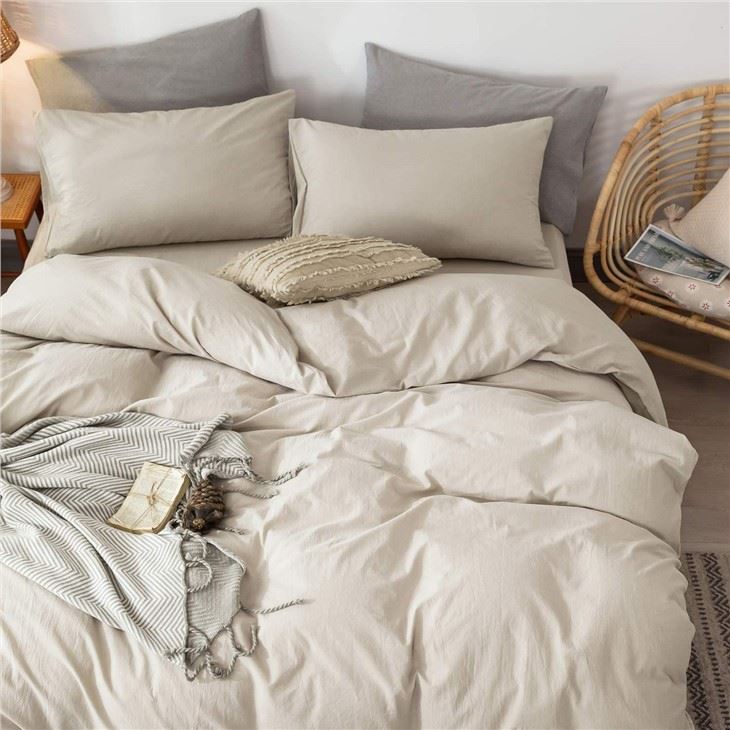 100% Washed Cotton Linen Bedding Set 100% Washed Cotton Linen Bedding Set